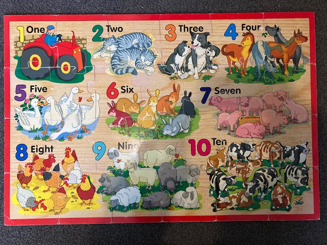 Animal and Number Puzzle